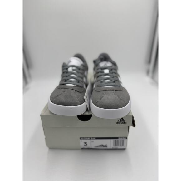 Size 3y Adidas Vl Court 3.0 Grey Cloud White Grey Two (GS) ID6314 bs868 - Picture 1 of 6